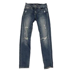 Lucky Brand Brooke Legging Jeans Size 2 26 27" Blue Denim Stretch Jegging Womens